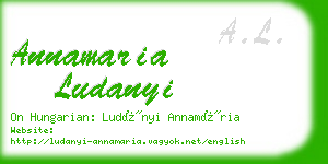 annamaria ludanyi business card